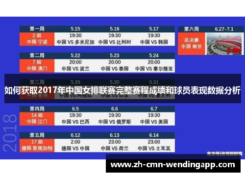 如何获取2017年中国女排联赛完整赛程成绩和球员表现数据分析